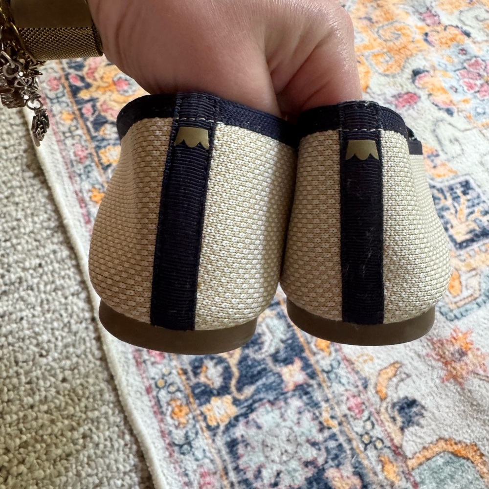 Birdies Blackbird Eggshell Navy Washable Flats, 7M - Picture 5 of 5